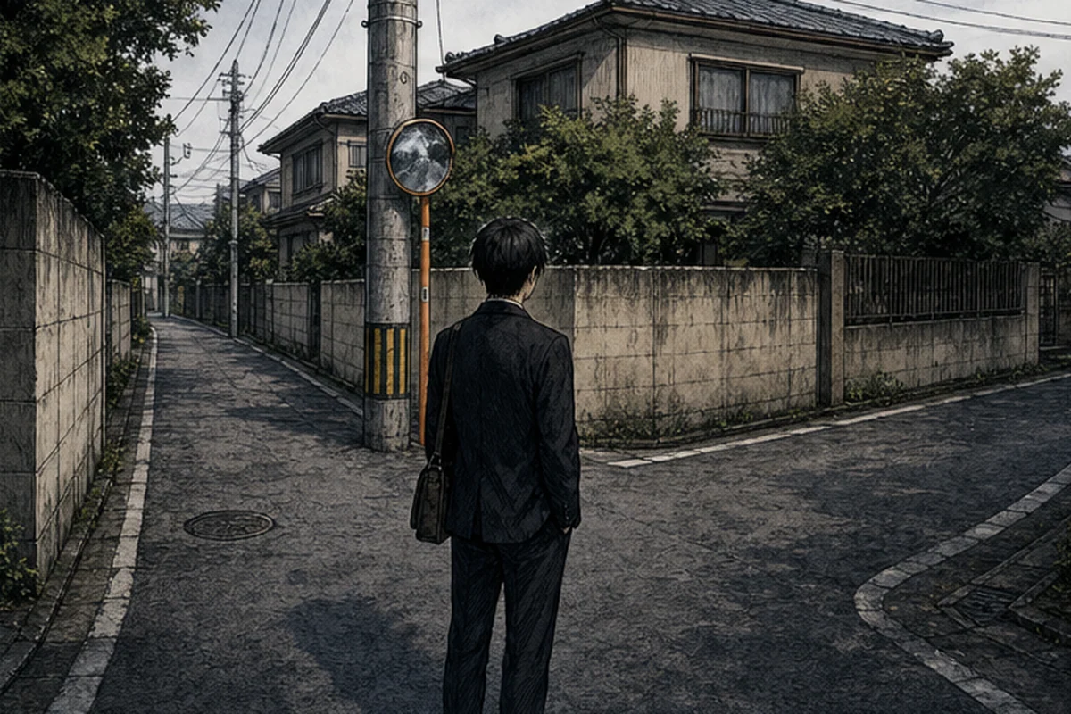 同じ角：新しい職場まで、毎朝二十分ほど歩いて通っている