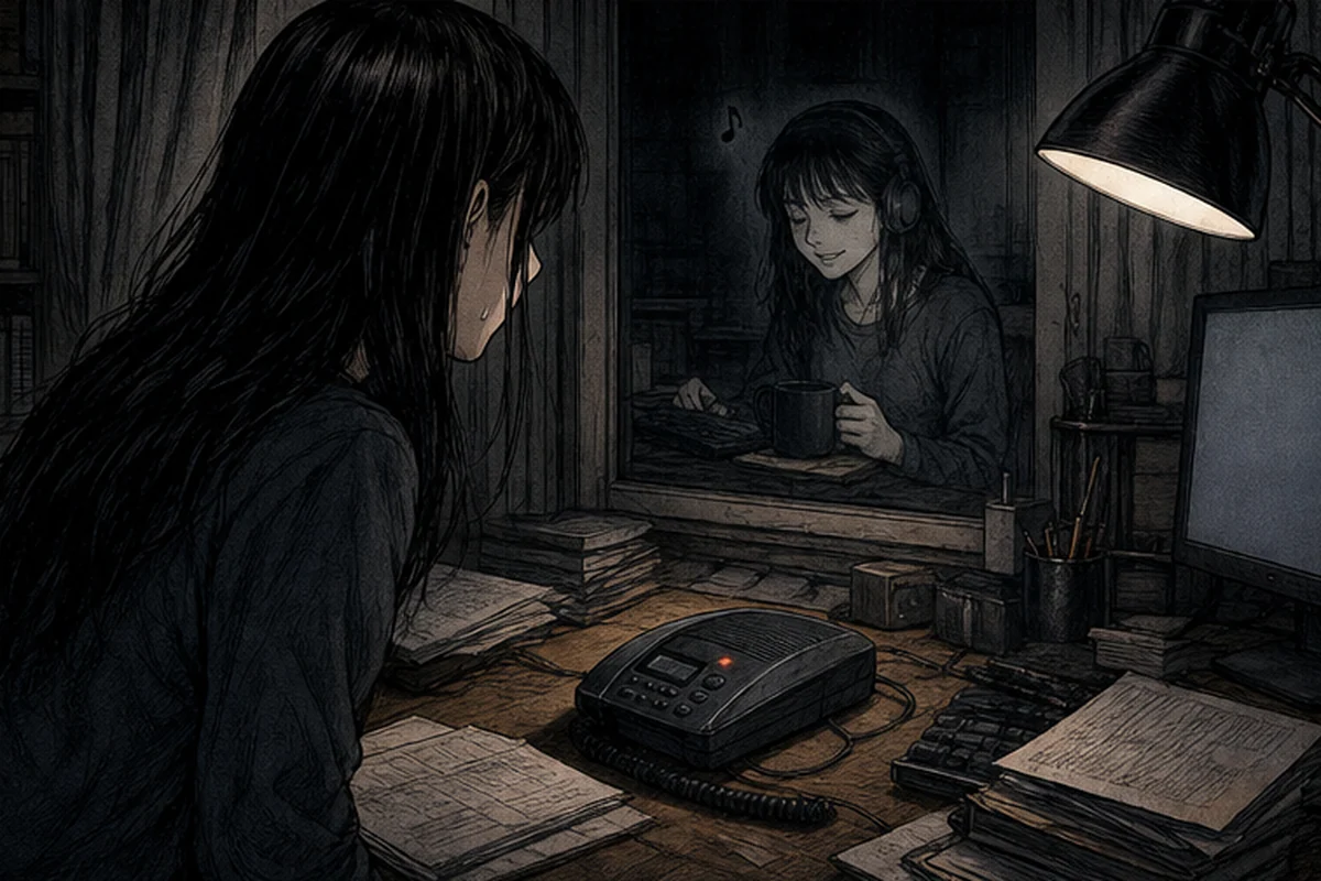 留守番電話:前の晩、机に向かいながら私がしていたことと、 何ひとつ違わない