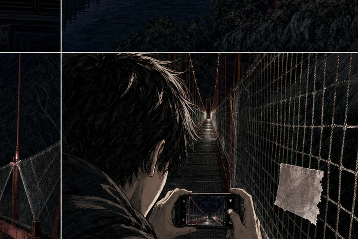 第1話 赤い橋に、網が張られている:網の向こう、湖面のど真ん中から、音が届いたように感じた