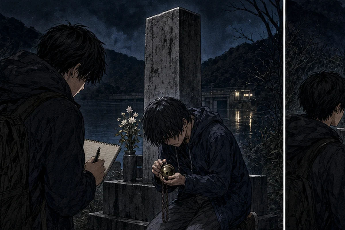 第5話　橋を渡るな。数を渡せ：連載怪談「神流湖（琴平橋）— 網に残る鈴の音 —」 僕らは、逃げるように慰霊碑へ向かった