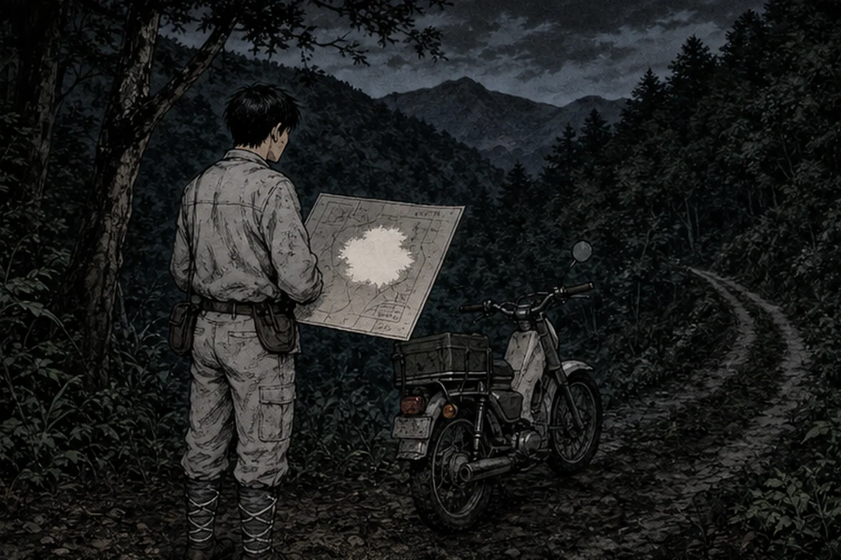 境界杭:手甲脚絆のような古い作業着の男だったそうだ