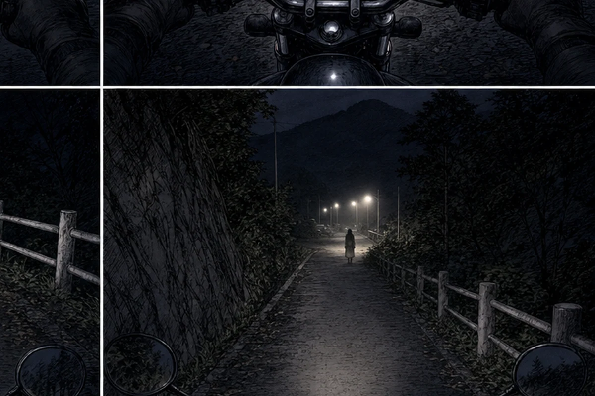 折り返せない道 第1話 前を行く者:後退しようとして、この道がどれほど狭いかを思い出した