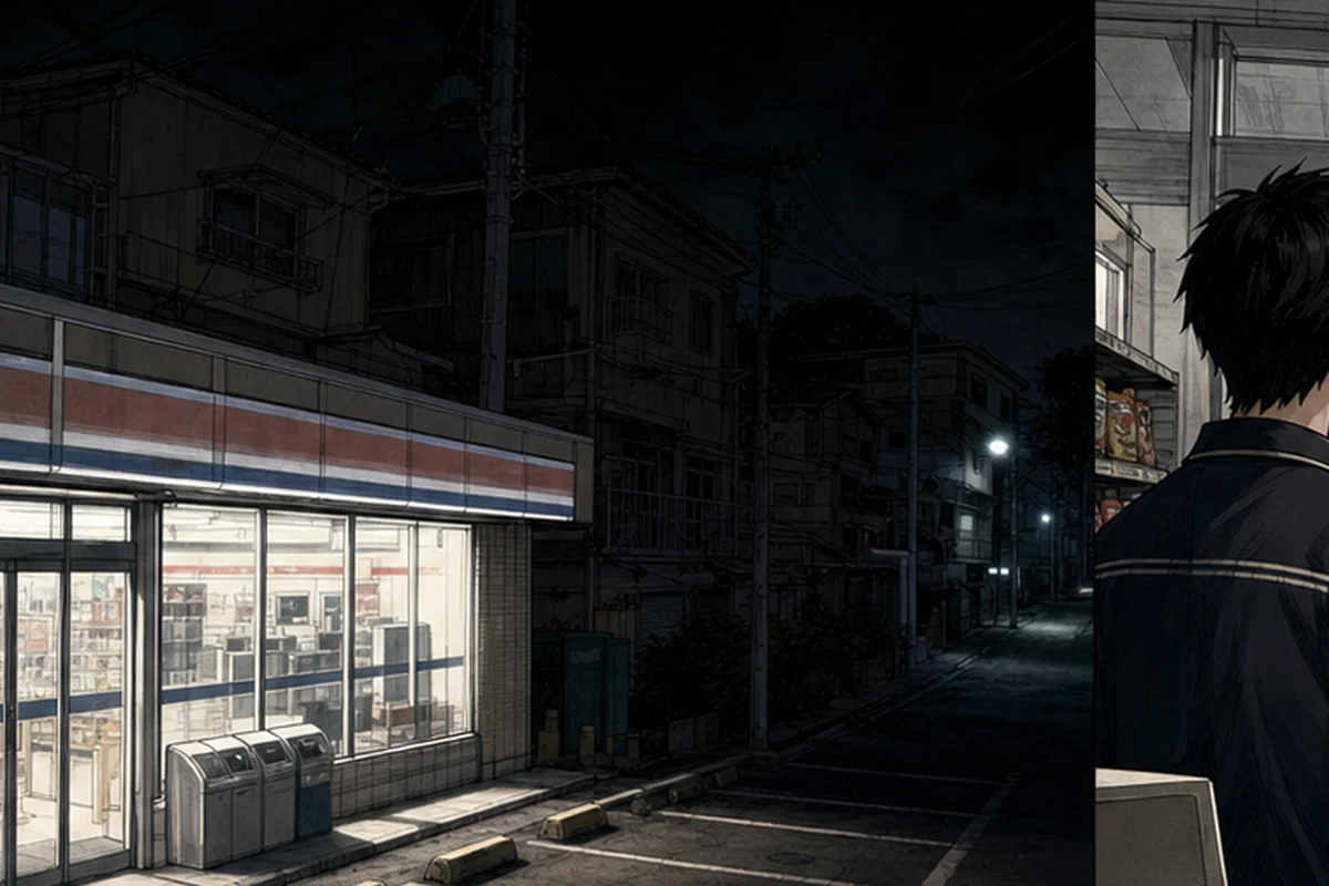 【心霊体験談】第5話　2：44：住宅街の外れにある店で、幹線道路から一本入った通り沿いに建っている
