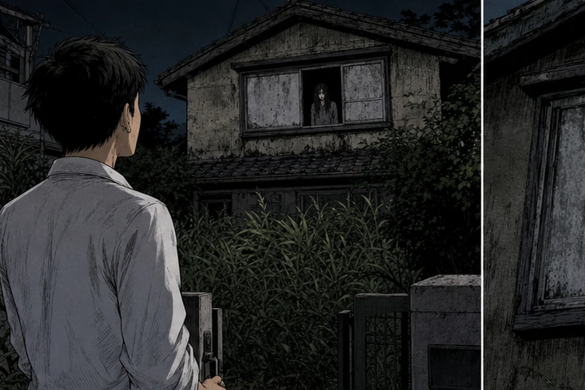 【心霊体験談】第6話　隣の窓：隣の廃屋は築五十年以上に見えた