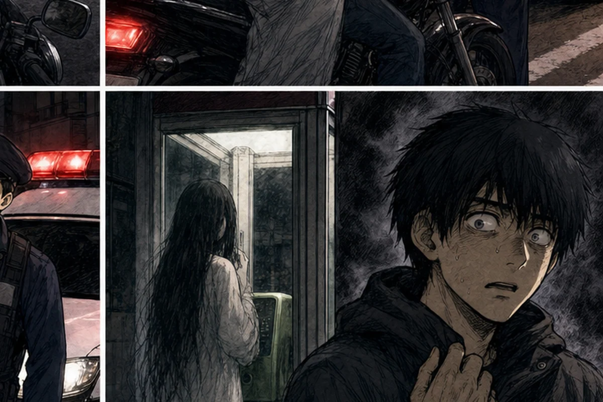 【心霊体験談】第17話 電話ボックス:が、都内のなんの変哲もない電話ボックスだ 周りは住宅街で怖さもへったくれもない 特におかしいことは何もないのでがっかりして 戻ろうと思い、バイクのエンジンをかける 環七を走っている時、環七と甲州街道手前 代田