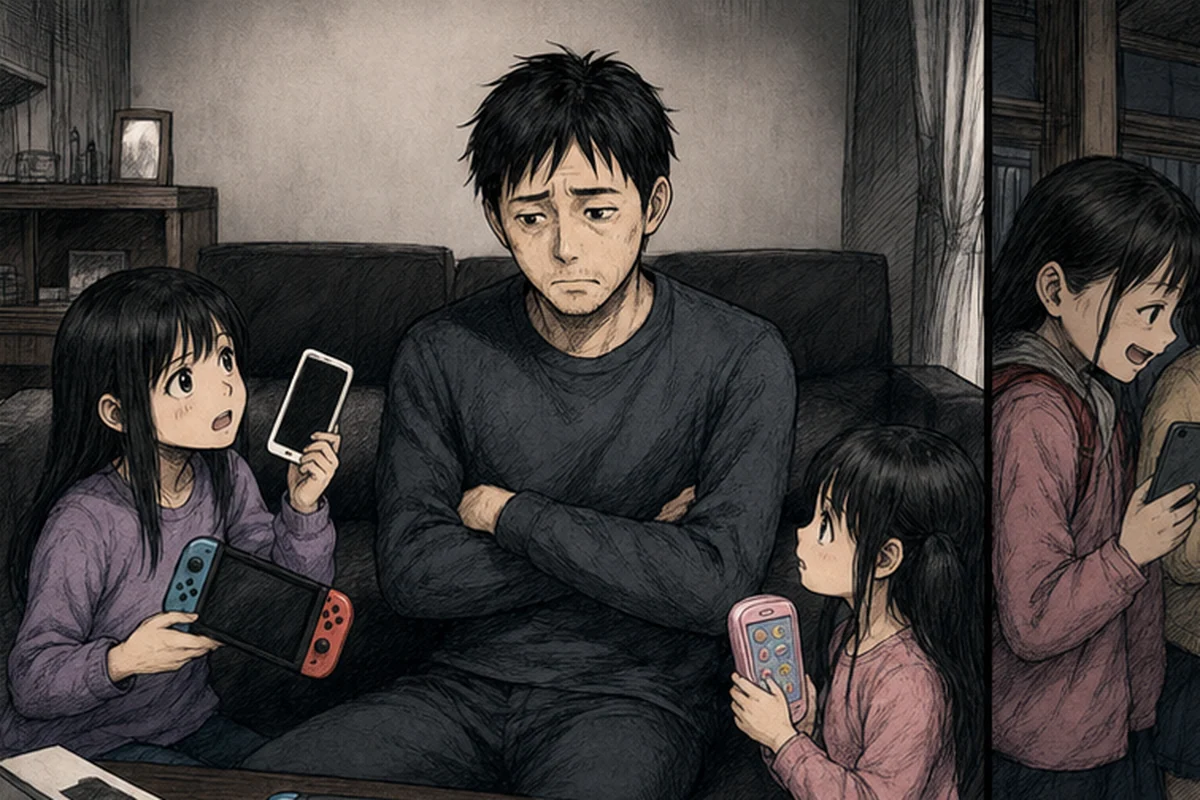 【心霊体験談】第18話 スマホ:これは最近の話だ 今の小学生はiPhoneとNintendo Switchを持っていないと 仲間はずれにされ、これが原因でいじめに発展するらしい 令和らしい現代の話だ 昨今、小学校でも問題になっているみたいで