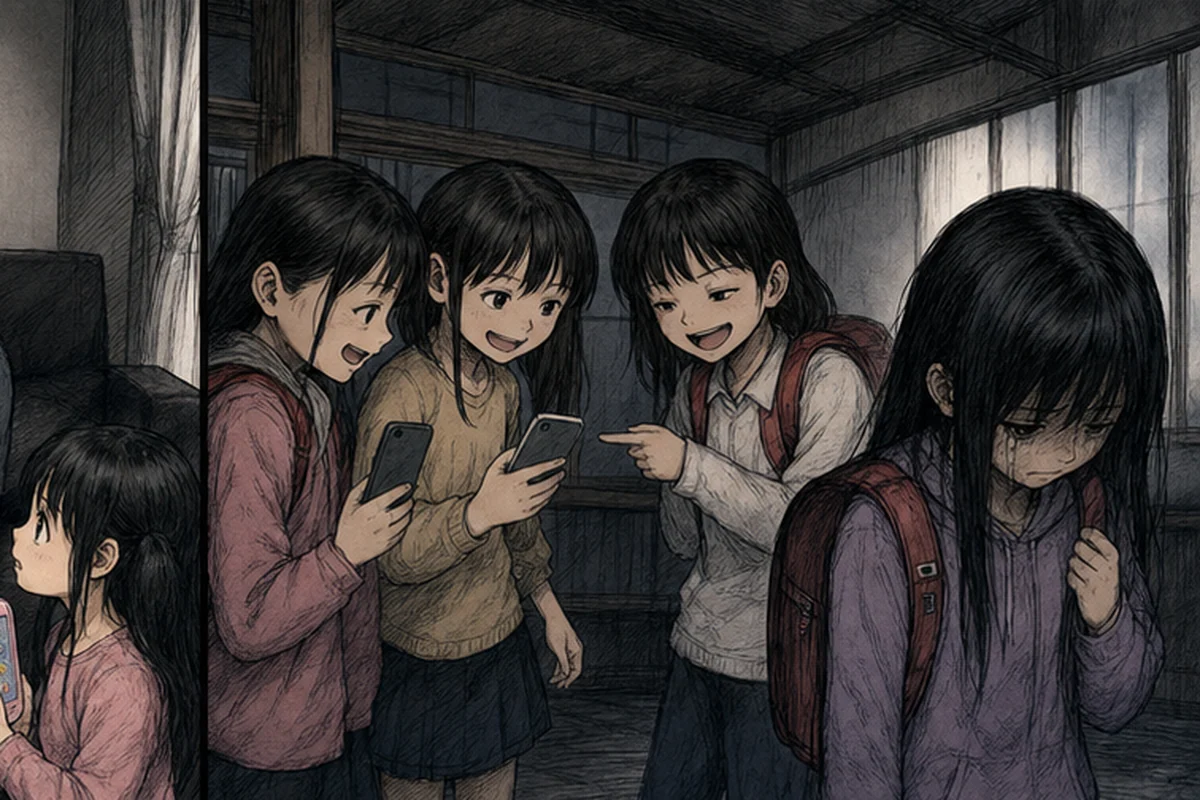 【心霊体験談】第18話 スマホ:これは最近の話だ 今の小学生はiPhoneとNintendo Switchを持っていないと 仲間はずれにされ、これが原因でいじめに発展するらしい 令和らしい現代の話だ 昨今、小学校でも問題になっているみたいで
