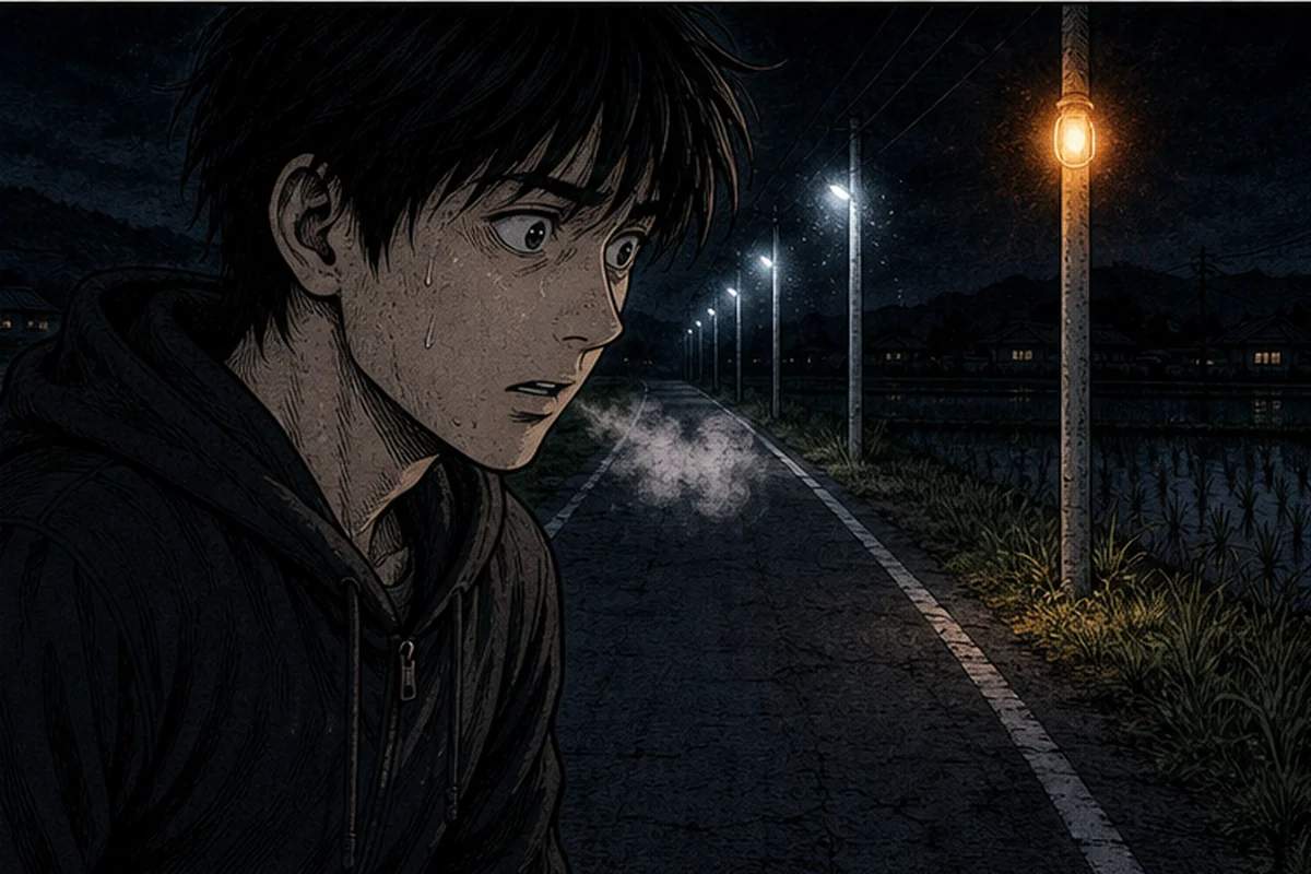 点滅:足が、白線の内側に入っていた