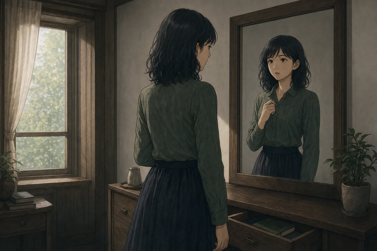 三人で帰った:朝の鏡へ自分の名を呼び返事を確かめる文香