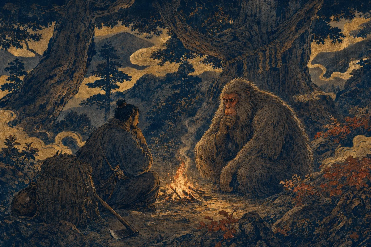 山小屋の焚火越しに人の心を先回りして語る覚